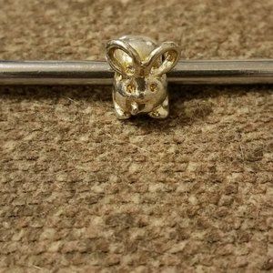 Sterling silver bunny charm